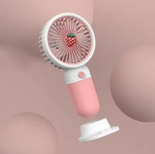 Portable Mini Cooling Fan 🌸 | Cute USB Rechargeable Handheld Fan for Travel & Office