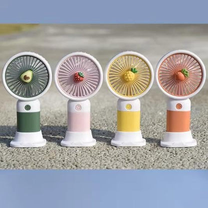 Portable Mini Cooling Fan 🌸 | Cute USB Rechargeable Handheld Fan for Travel & Office