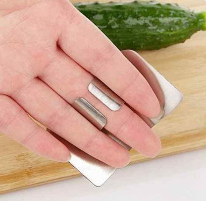 Stainless Steel Finger Protector Hand Guard (Pack of 2)