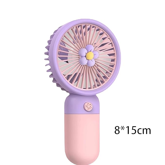 Portable Mini Cooling Fan 🌸 | Cute USB Rechargeable Handheld Fan for Travel & Office