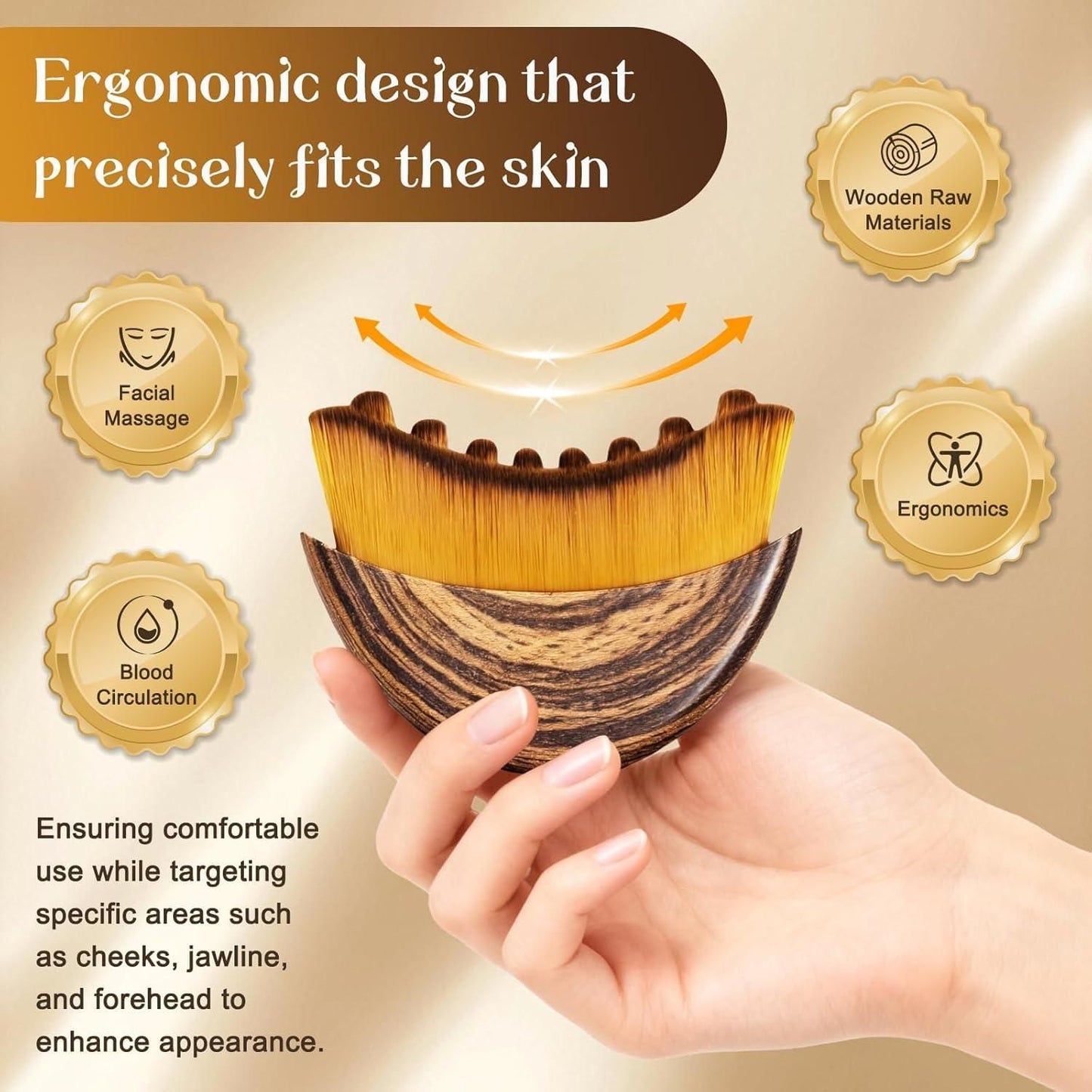 Lymphatic Contour Face Brush – Jawline Sculpting & Face Slimming Massager