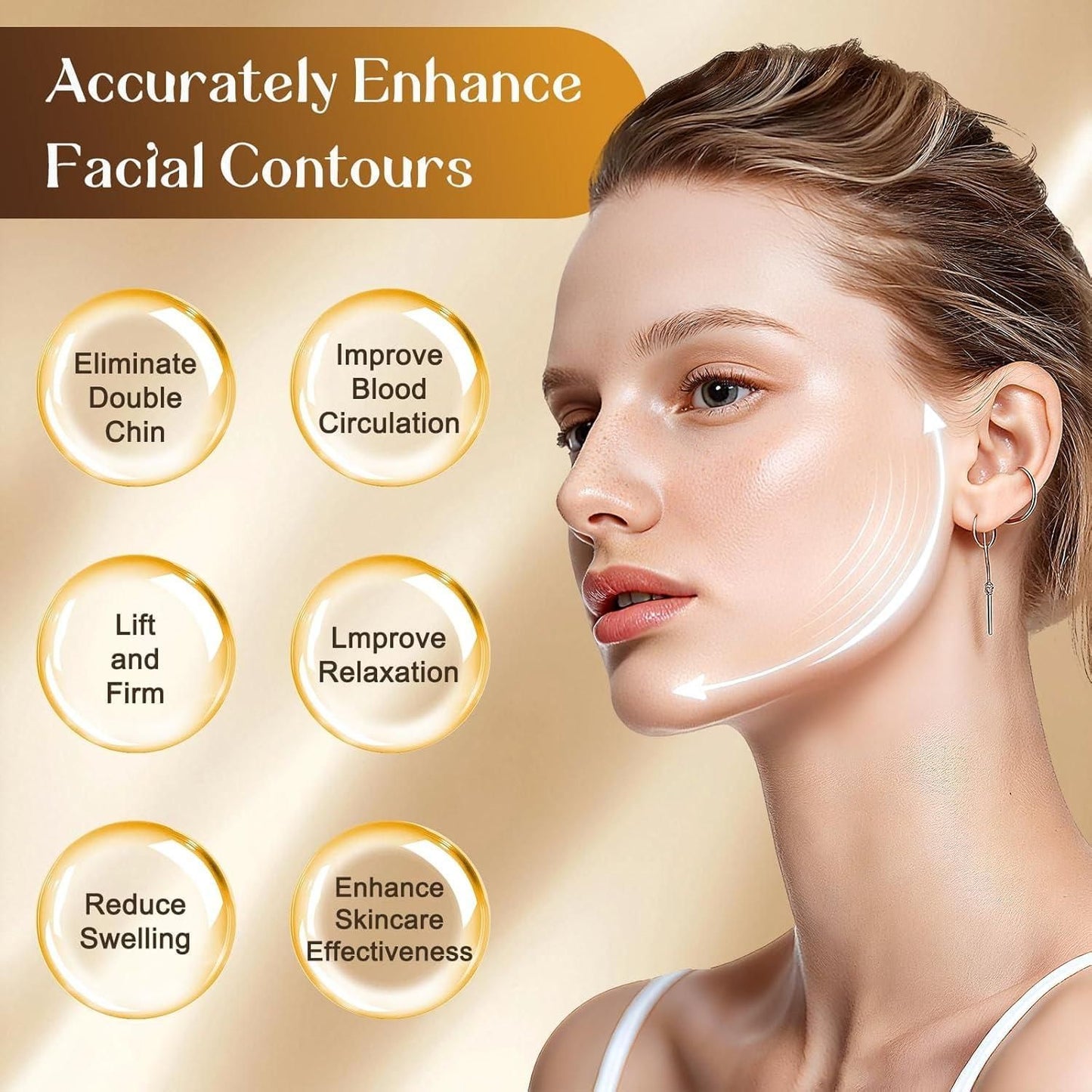 Lymphatic Contour Face Brush – Jawline Sculpting & Face Slimming Massager